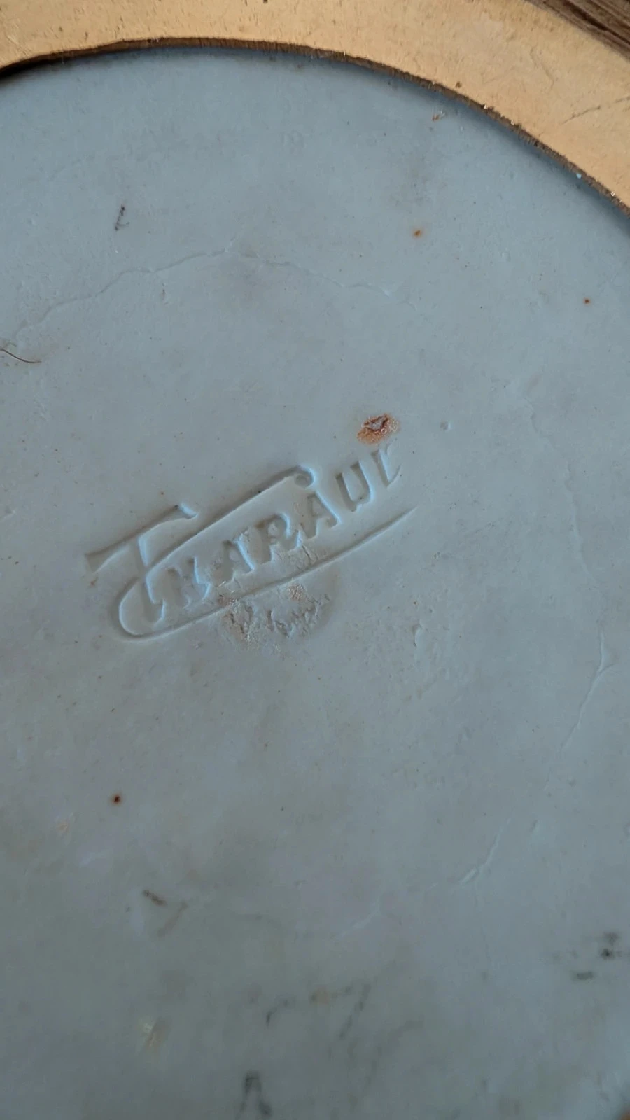 medaillon plaque porselein limoges camille tharaud het laatste avondmaal jesus jean blauw wit 10cm – photo 2
